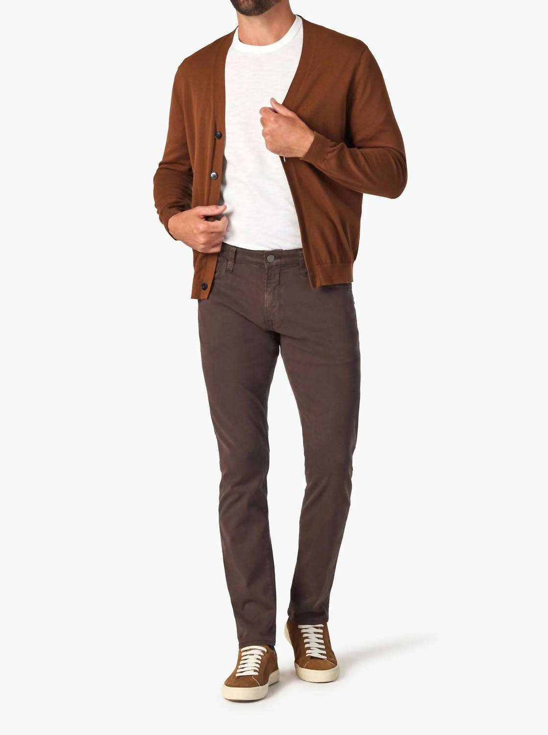 Mut gerade Beinhose in Fudge Twill
