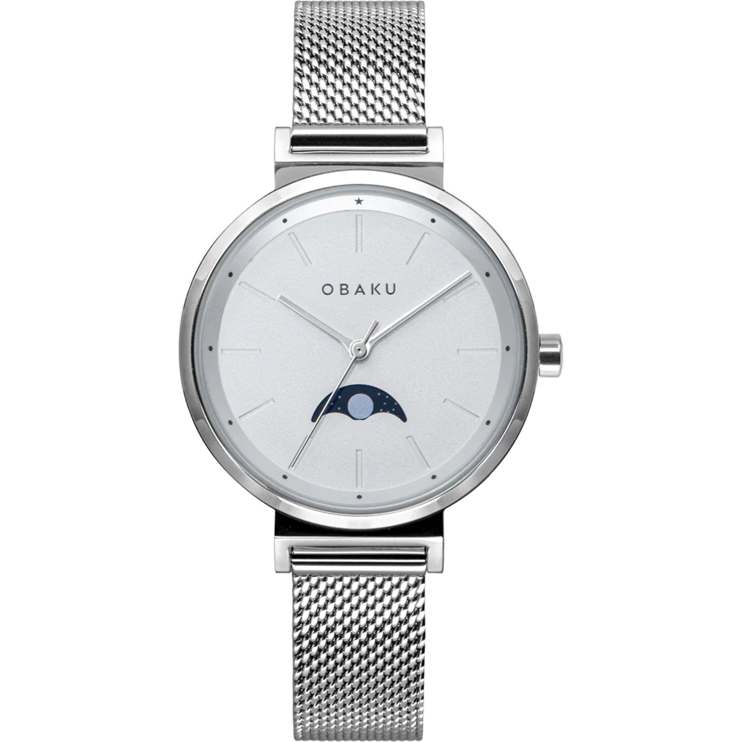 Obaku Damen Maane Silber Dial Uhr