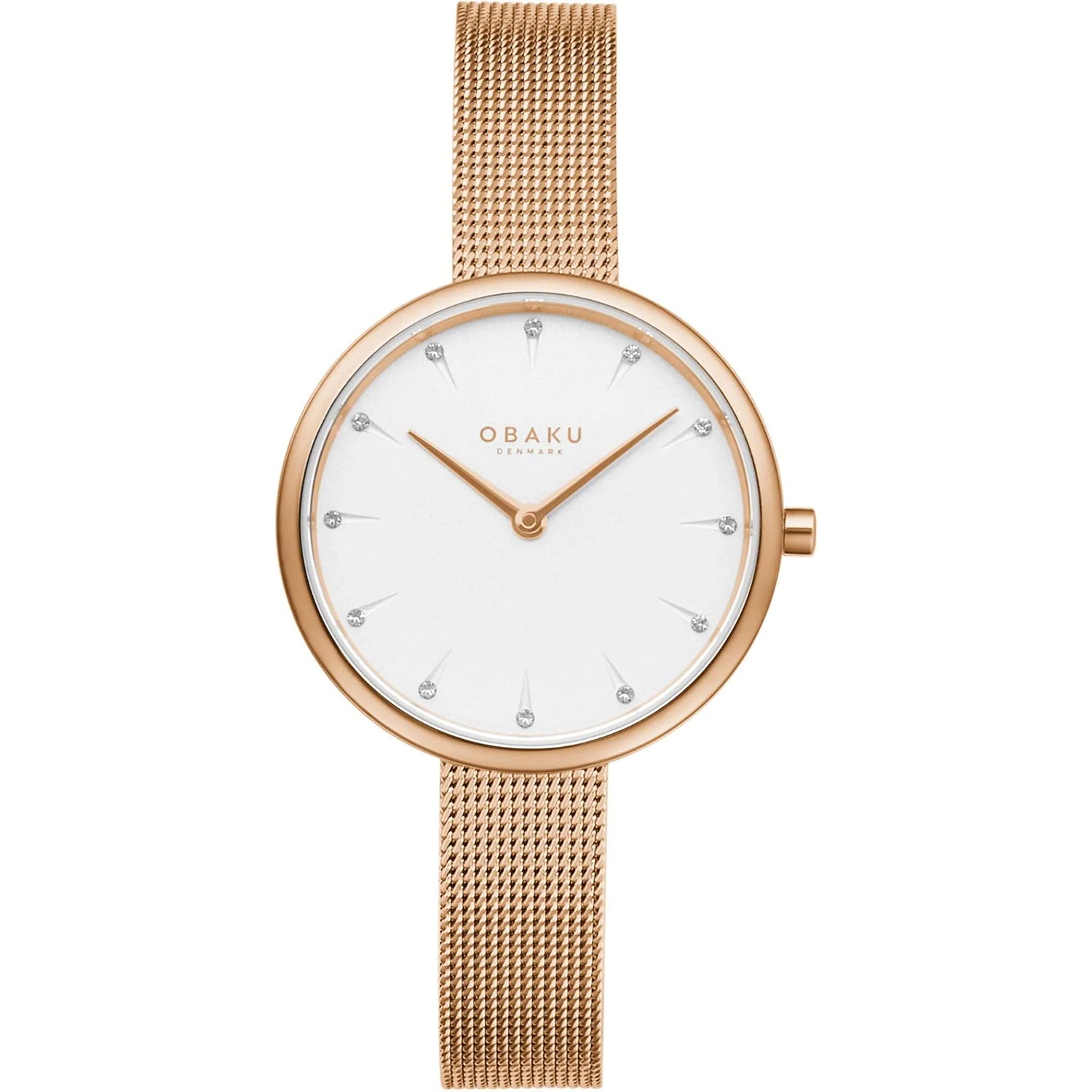 Obaku Damen klassisch Weiß Dial Uhr