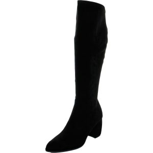 Lella Faux Wildleder breite Kalb kniehohe Stiefel