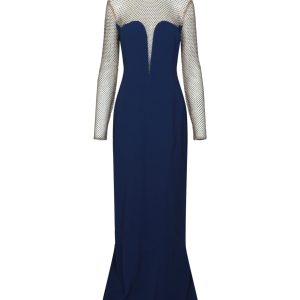 Myah Embellished Lange Ärmel Kleid