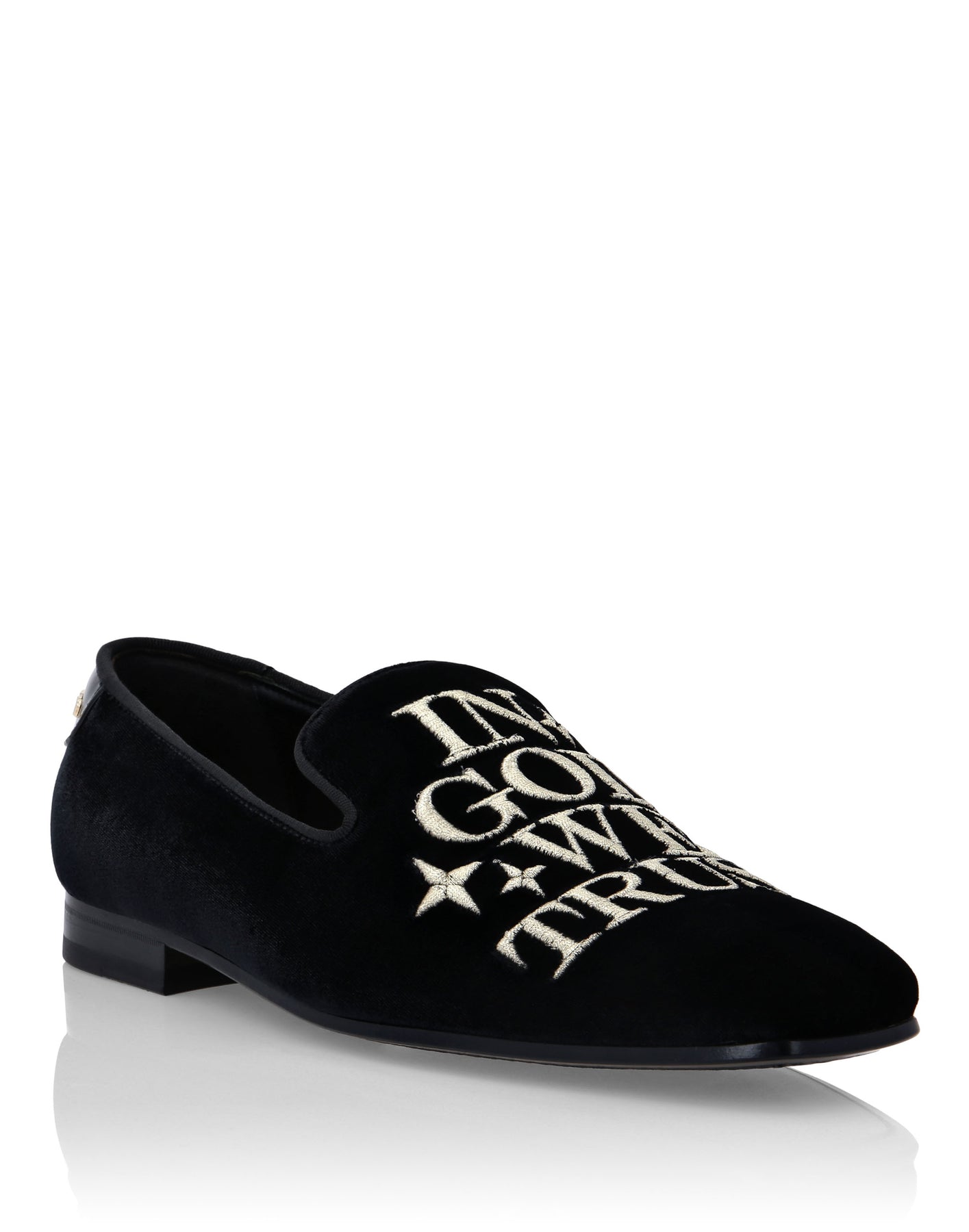 Samt Loafer Stickerei Geld