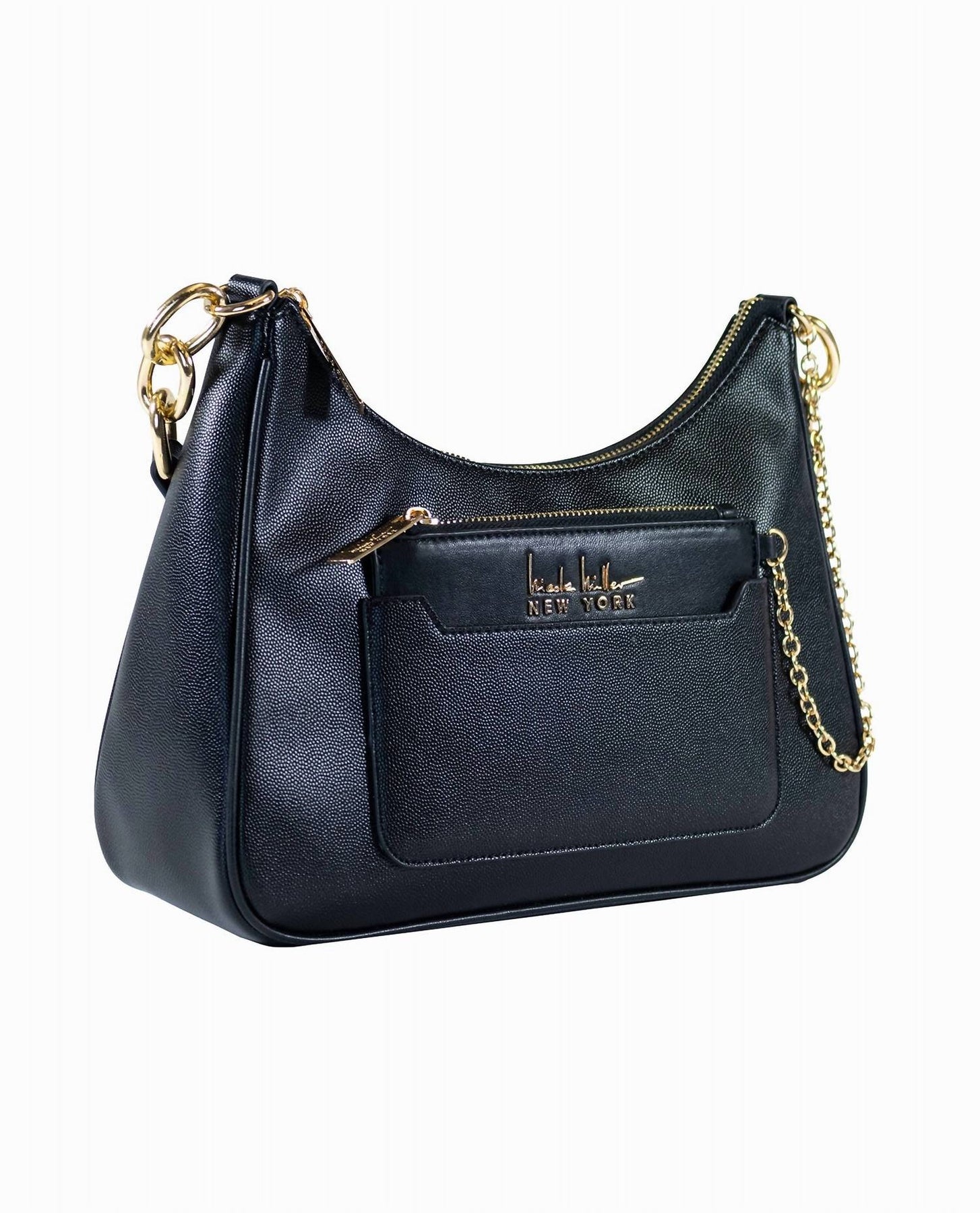 Damen Umhängetasche mit Münztasche in Schwarz