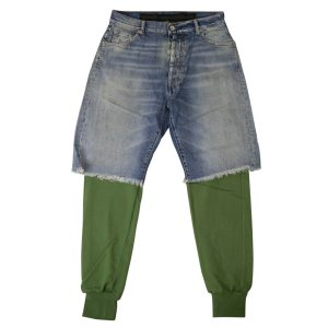Baggy-Jeans von Unravel Project mit geripptem Bündchen – Denim