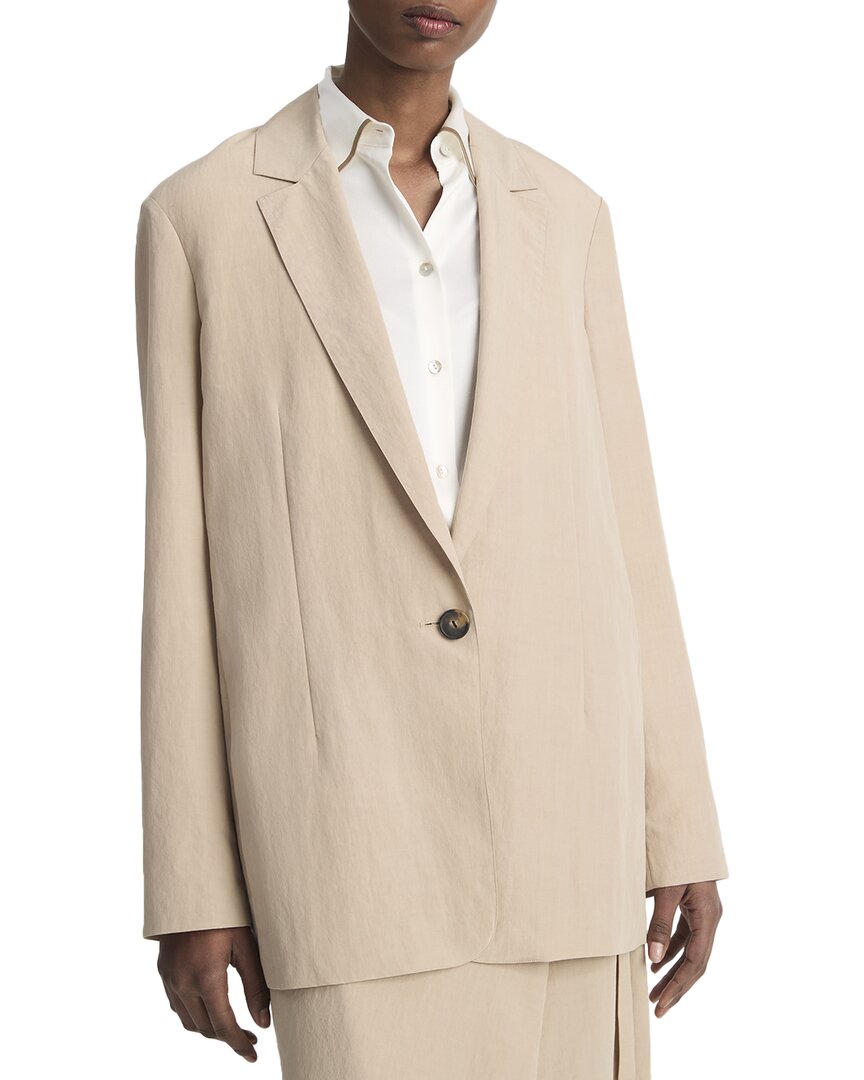 Vince Entspannte strukturierte Wolle-Blend Blazer