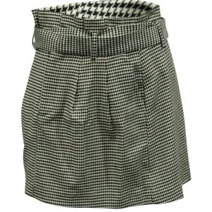 Alice & Olivia Houndstooth – Minirock mit Gürtel in Schwarz/Weiß