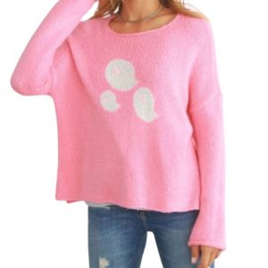 Mini Geister Crew Pullover in hübsch rosa 7827099877436