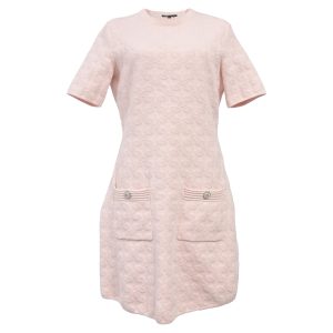 Maje Riviere Logo Strickkleid aus pastellfarbenem Polyester 7764865187900