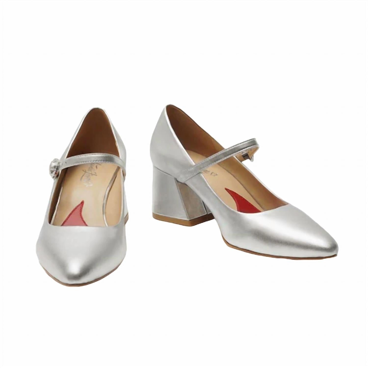 Mary Block Heel für Damen in Silber