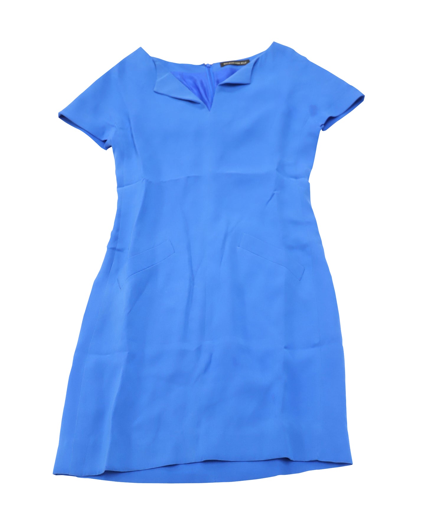 Balenciaga Wickelkleid in blauer Seide