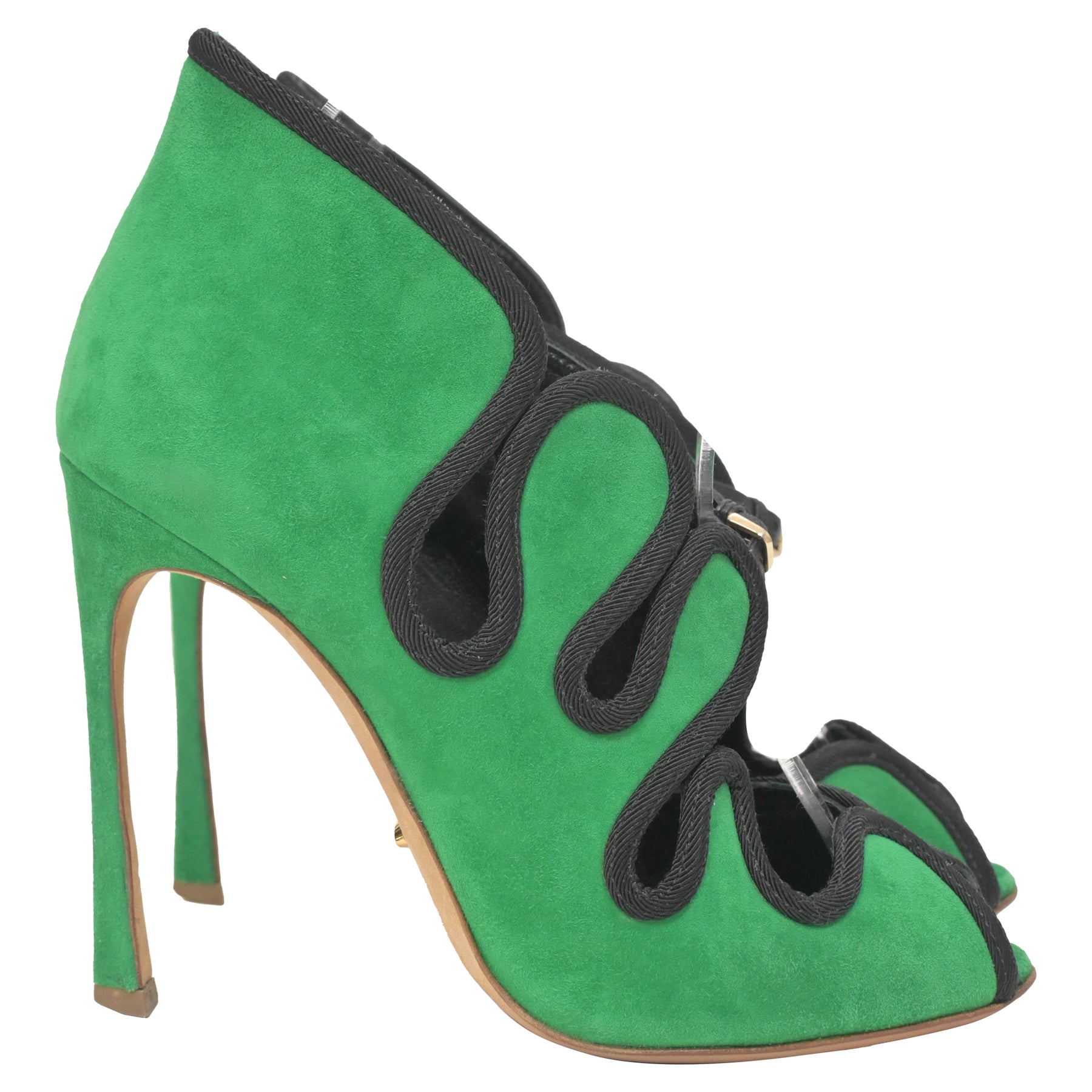 Sergio Rossi Lagoon Pumps aus grünem Wildleder