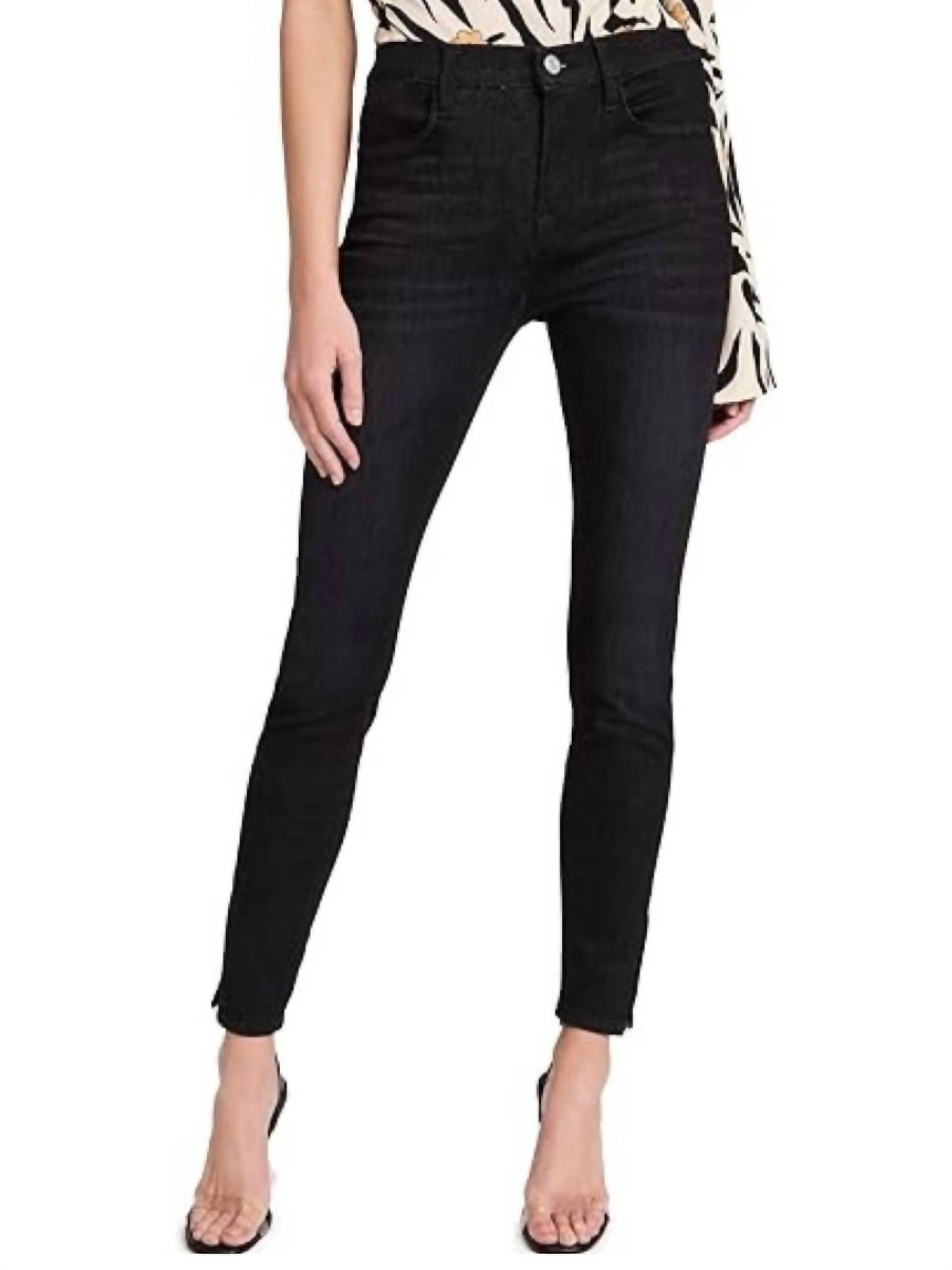 Le High Skinny Jeans in Schwarz