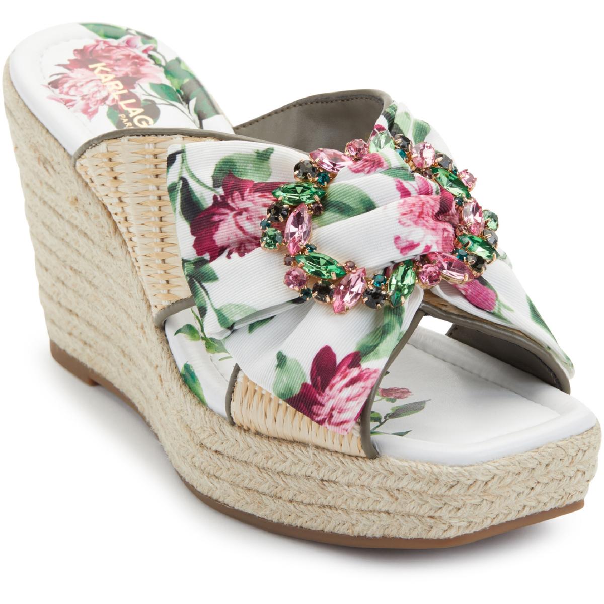 CARIZA mit Blumenmuster quadratisch Toe Espadrilles