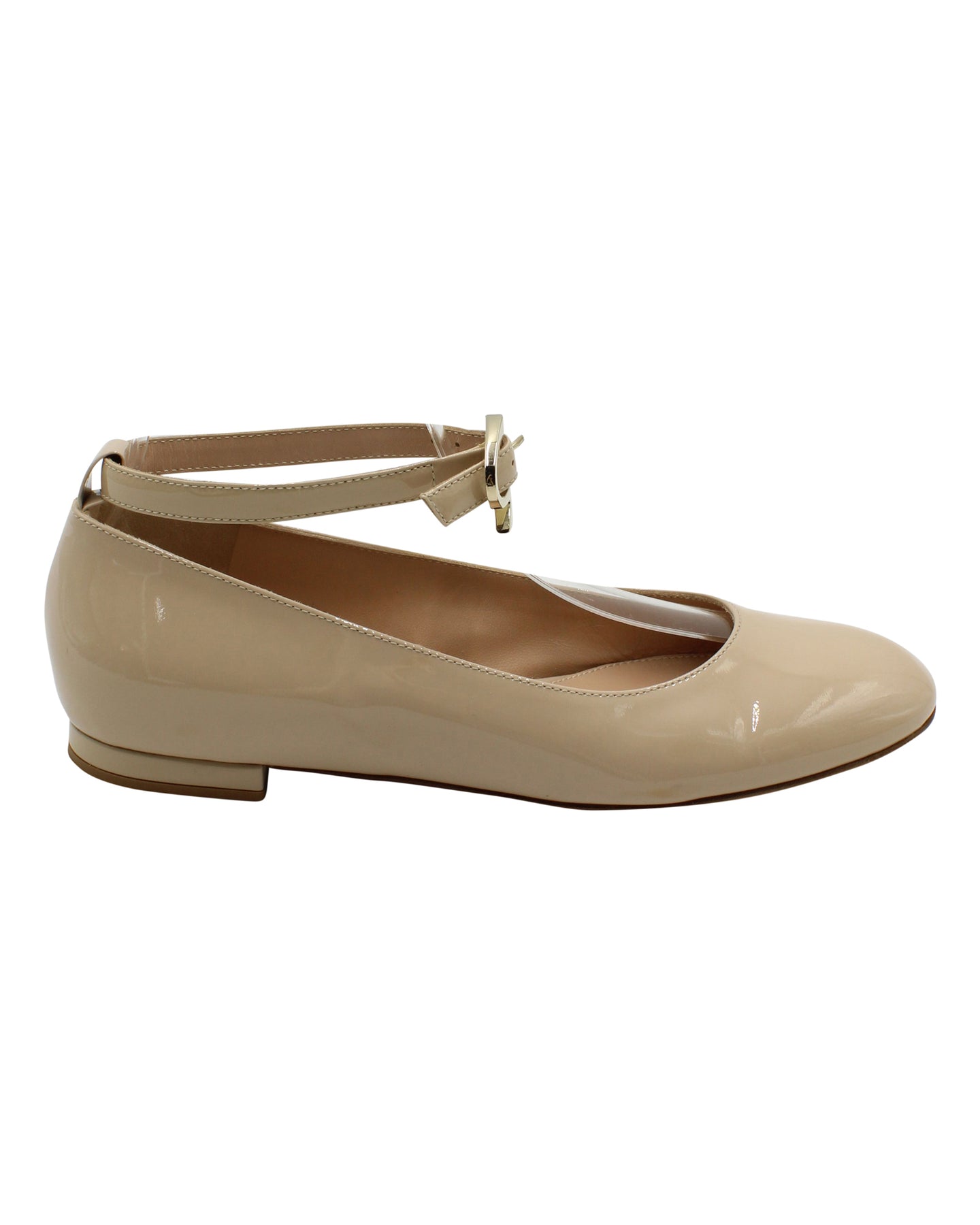 Gianvito Rossi Ballerinas aus Lackleder mit Knöchelriemen
