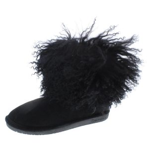 Boo Wildleder Lamm Haar Manschette gefüttert Mid-Kalb Schnee Winterstiefel