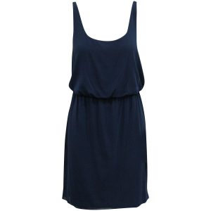 Alice + Olivia Geraffte Taille ärmelloses Minikleid in blauer Seide