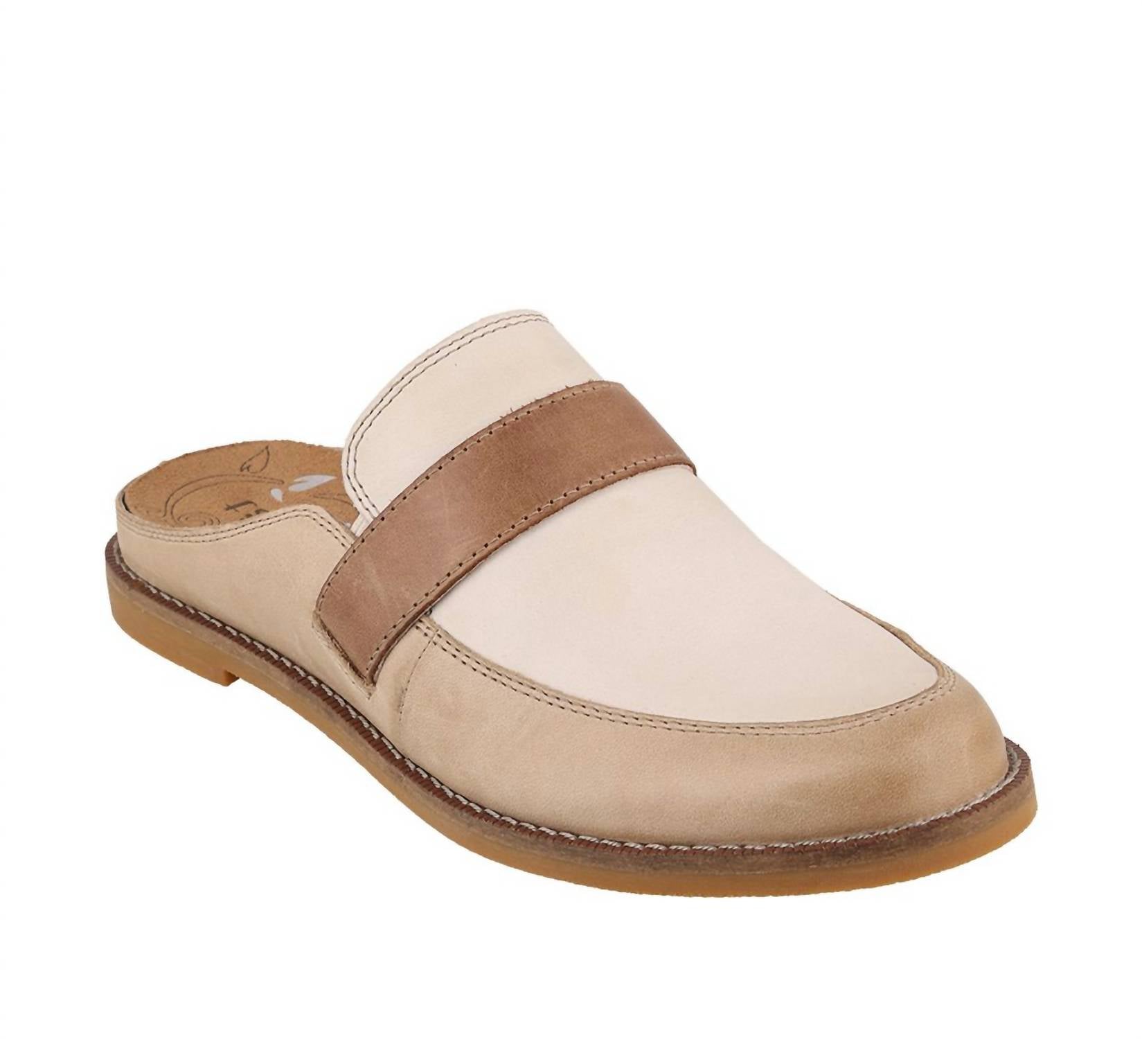 Damen Royal Slip On Loafer – Mittlere Breite In Stone/off Weiß Mehrfarbig