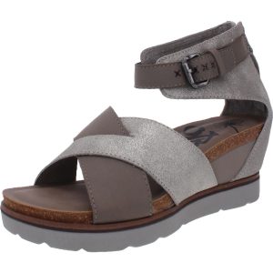 Teamwork Leder Sandalen mit Keilabsatz
