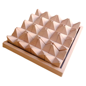 16 Stk natürliche Holz Bau Puzzle Spielzeug mit Aufbewahrungsfach