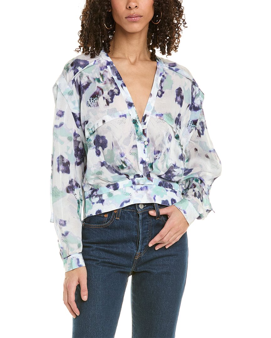 IRO Gefaltete Seide-Blend Top