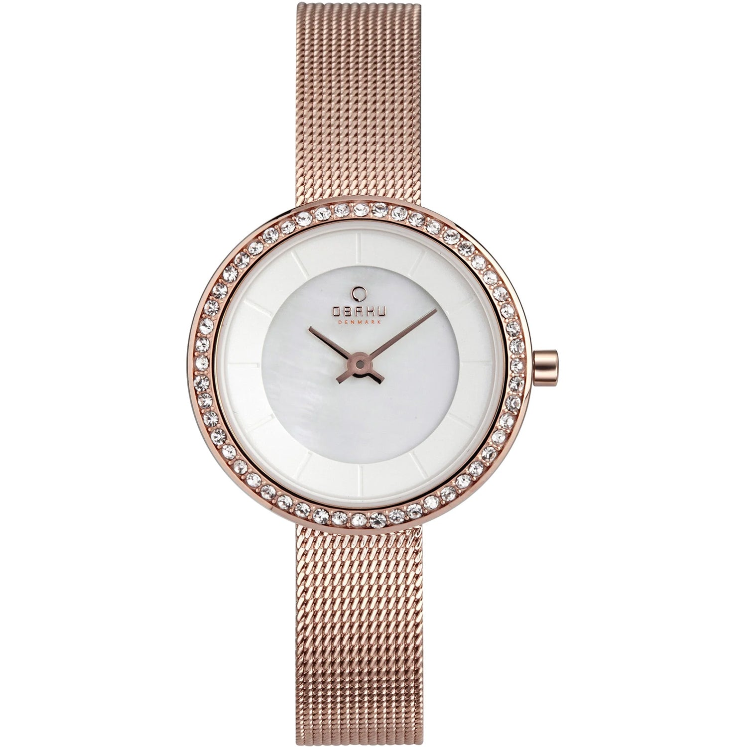 Obaku Damen Dänemark Weiß Dial Uhr