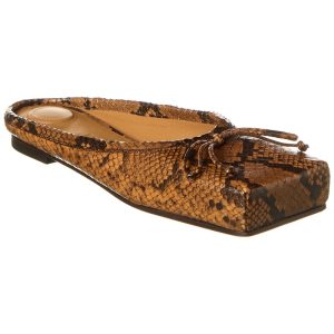 Jacquemus Snake-Embossed Leder Ballett Wohnung 7827062095932