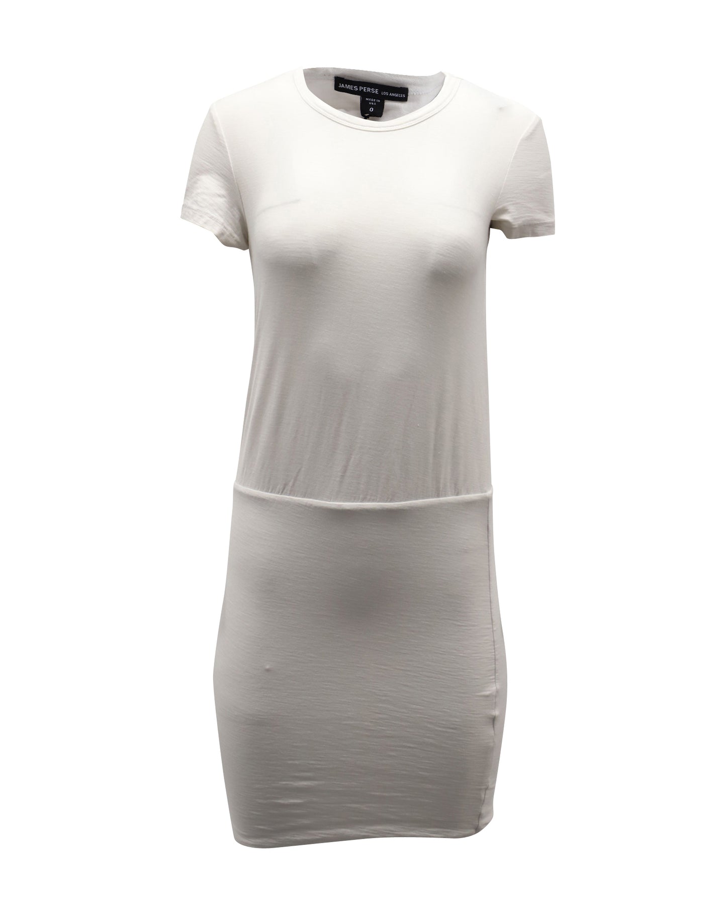 James Perse – Kleid aus weißem Baumwolljersey