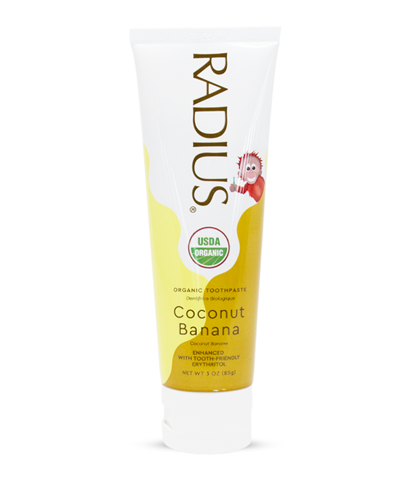 RADIUS Kinder USDA Bio Kokosnuss Bananen Zahnpasta