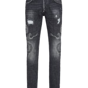 Denim Hose super gerade geschnitten Schlange 7670516842556