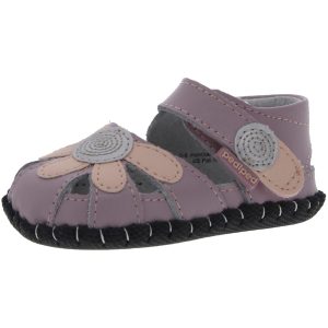 Weiße flache Sandalen aus Leder
