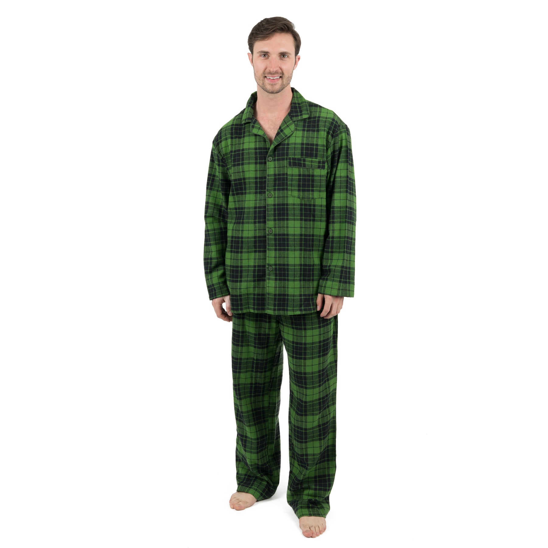 Weihnachten Herren Zwei Stück Flanell Pyjamas kariert