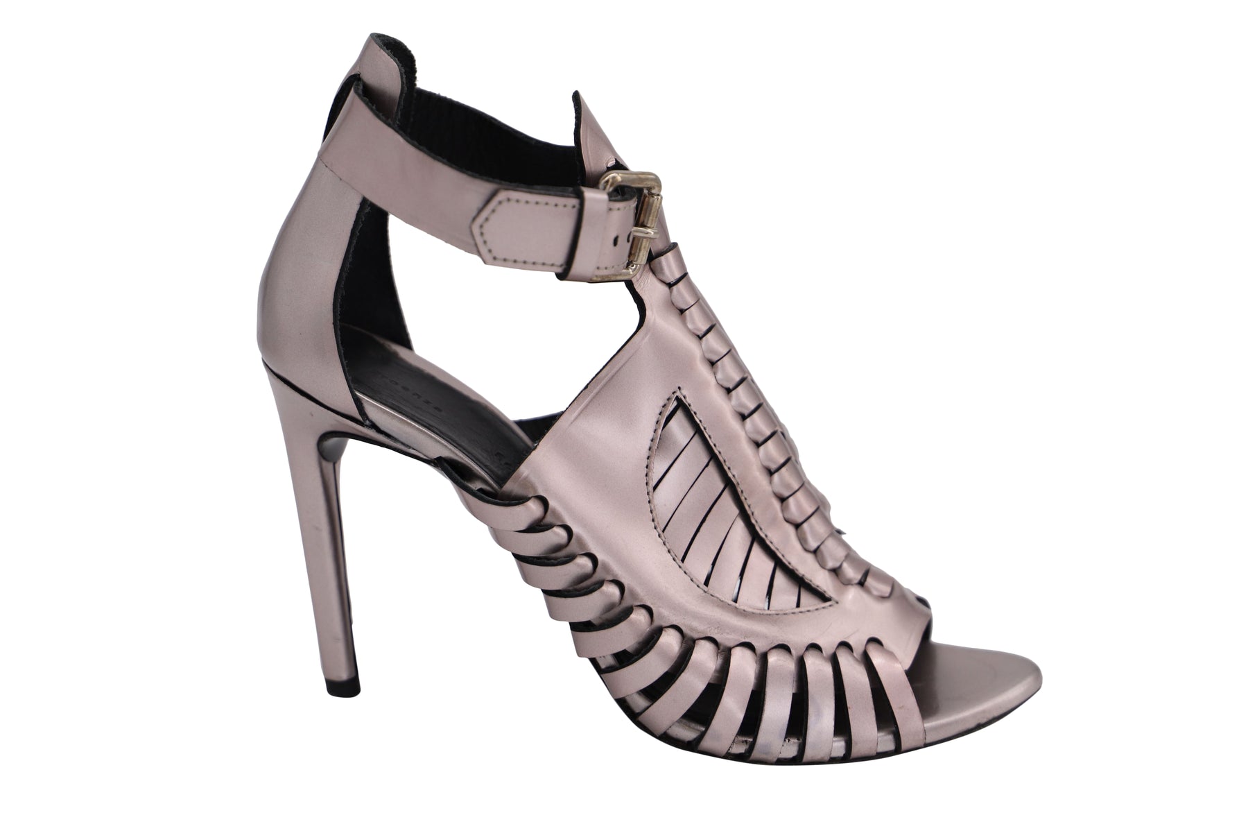 Proenza Schouler Keilabsatz in Silber Lackleder