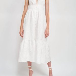 Jacquard Kleid in aus weiß 7764887502908