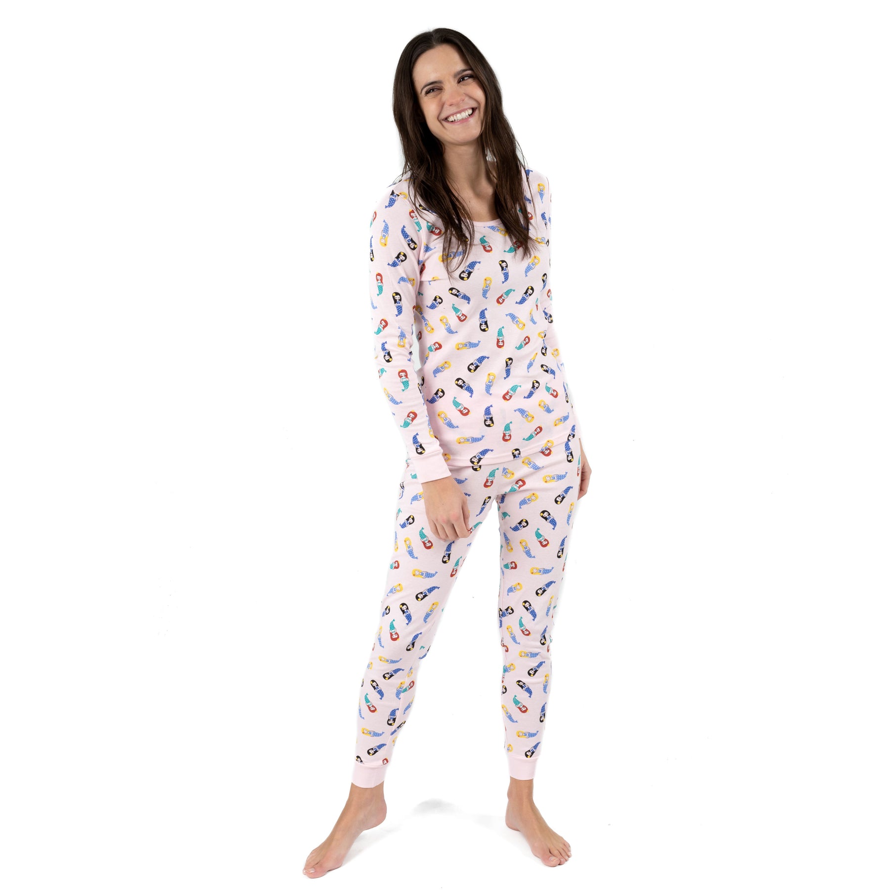 Damen zweiteilige Baumwolle Pyjamas Meerjungfrau