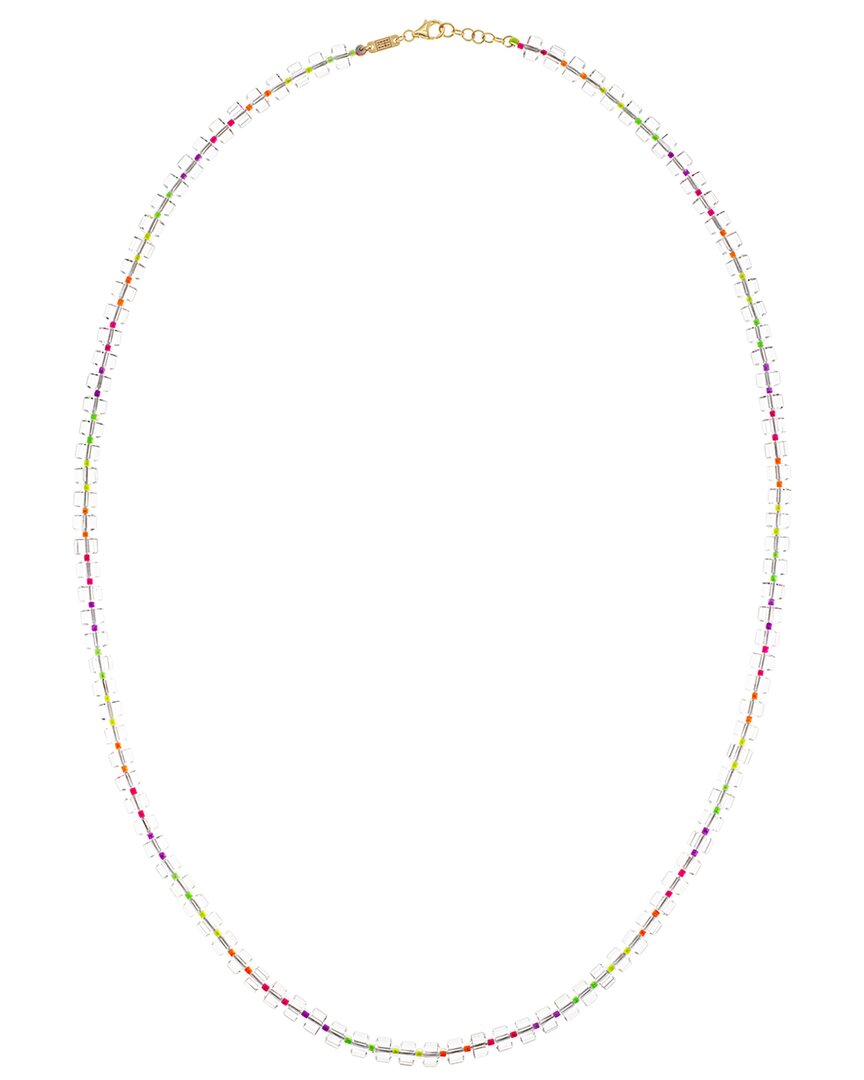 Bea Bongiasca Wow 9K & Silber 256,80 ct. tw. Rock Kristall Perlen Halskette