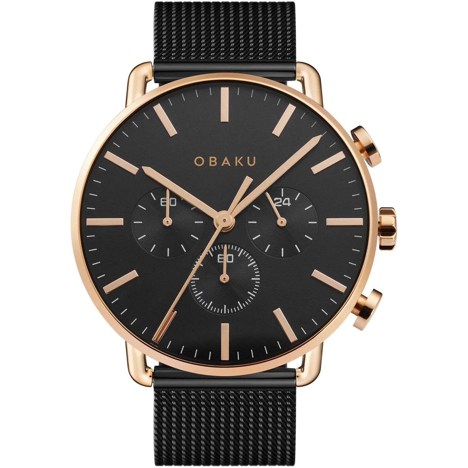 Obaku Herren Havn Schwarz Dial Uhr