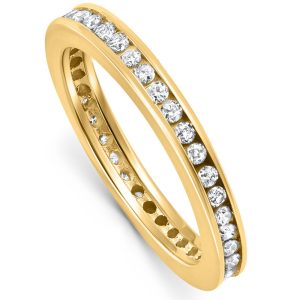 1/2 ct TW Channel Set Lab gewachsen Diamant Ewigkeit Hochzeit stapelbar Ring 14k Gold