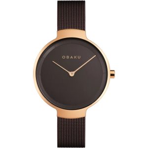 Obaku Damen Walnuss braun Zifferblatt Armbanduhr 7195323400252