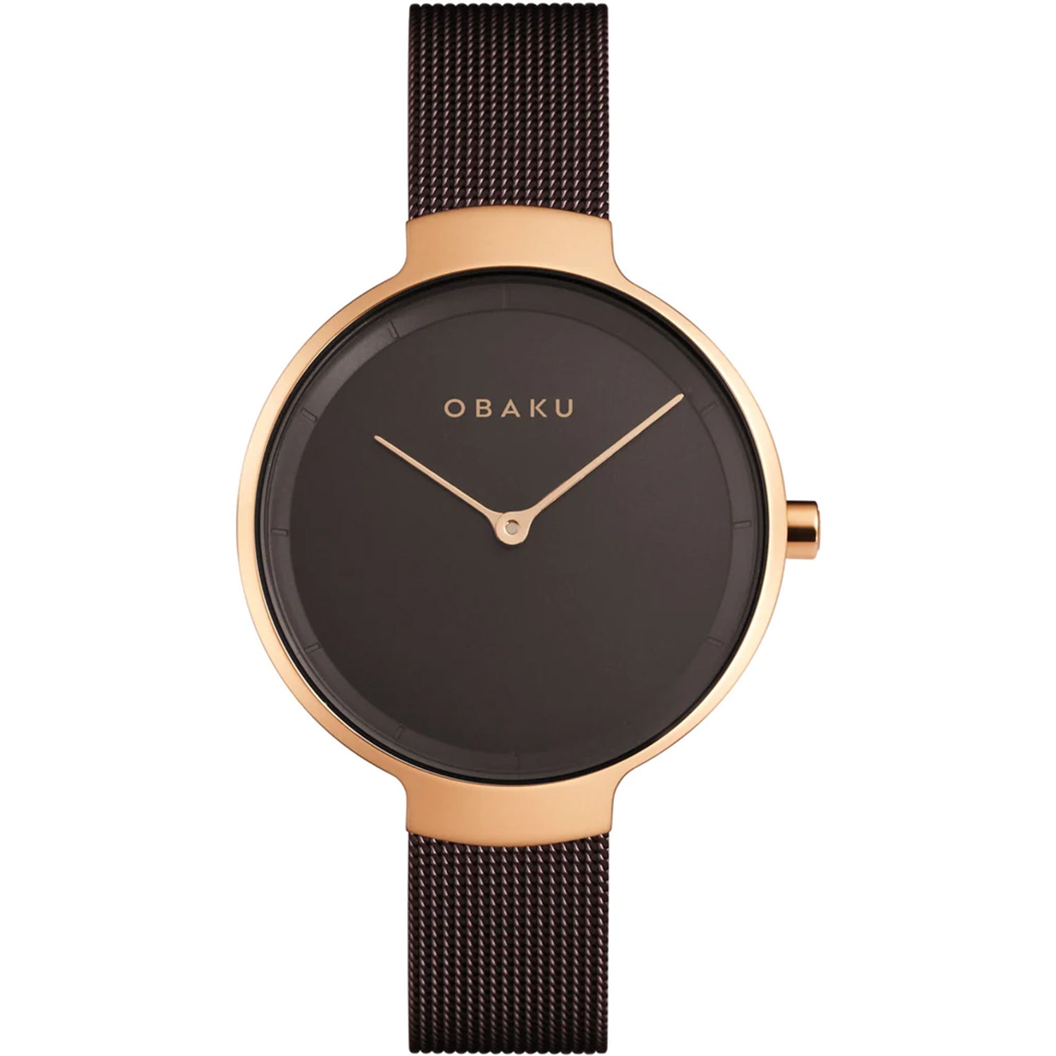 Obaku Damen Walnuss Braun Dial Uhr