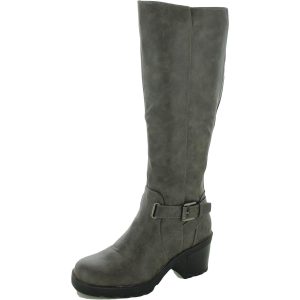 Tempist Kunstleder große kniehohe Stiefel
