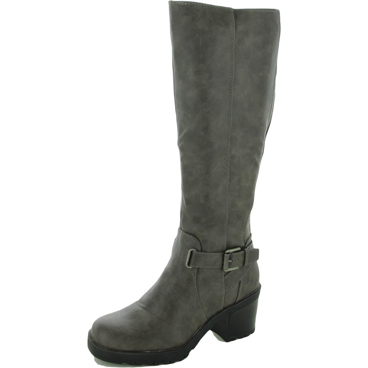 Tempist Kunstleder hohe kniehohe Stiefel