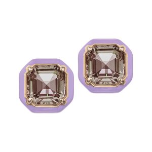 Bea Bongiasca Flower Funk 9K & Silber 4.05 ct. tw. Smocky Quartz Ohrstecker
