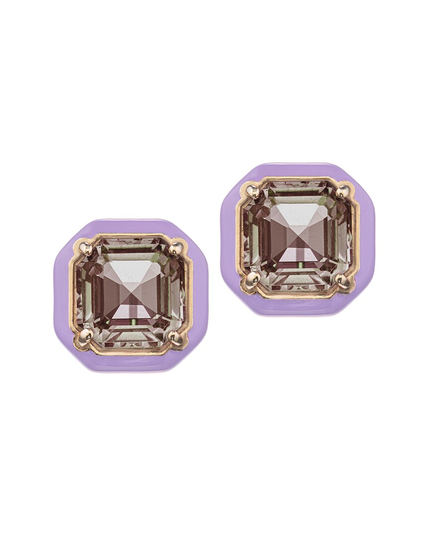 Bea Bongiasca Flower Funk 9K & Silber 4.05 ct. tw. Smocky Quartz Ohrstecker