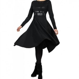 Briaded Kleid in schwarz