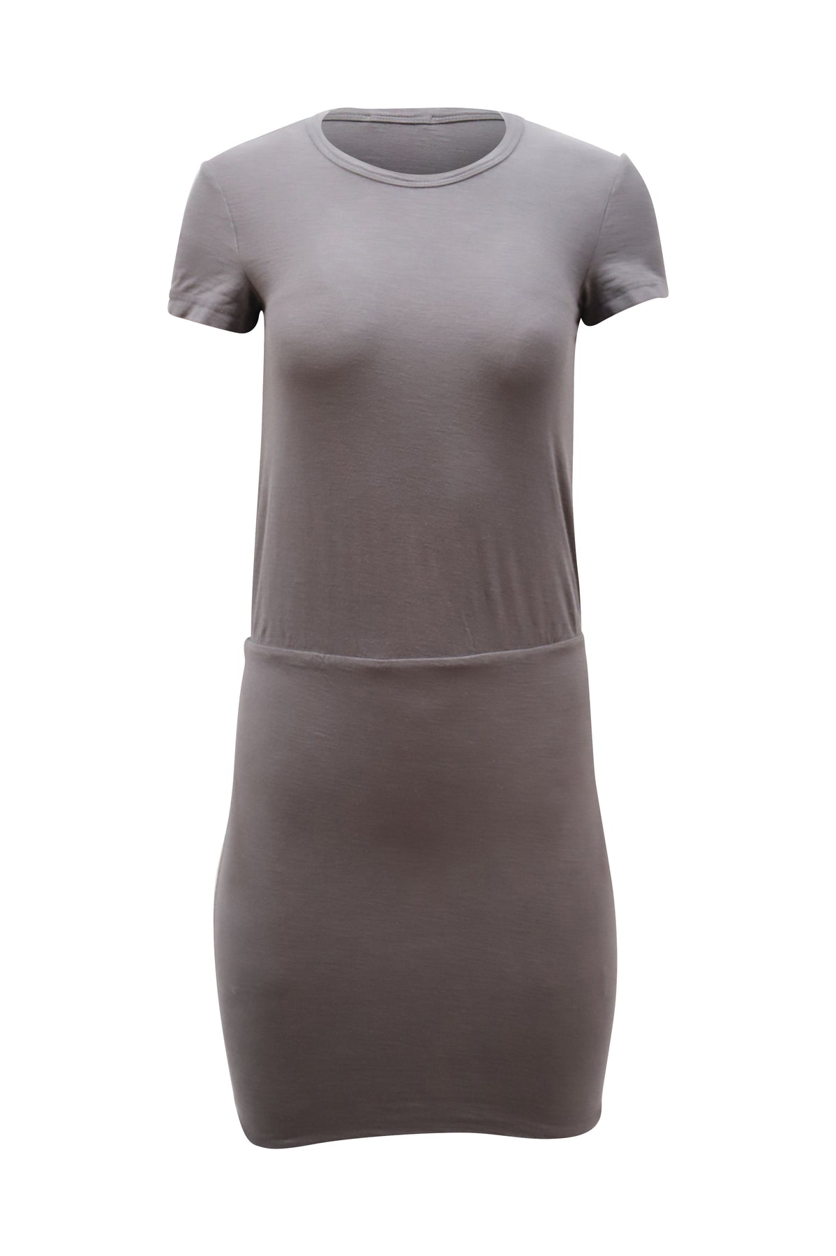 James Perse – Kleid aus Baumwolljersey in Grau
