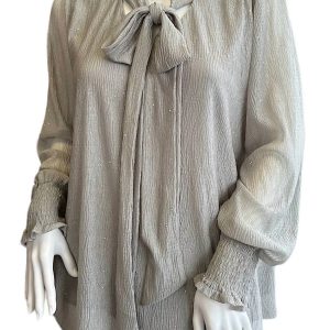 Chiffon Blouse in Sage grau
