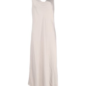 Max Mara Leisure Gaetana Slip Midikleid aus Silber Polyester