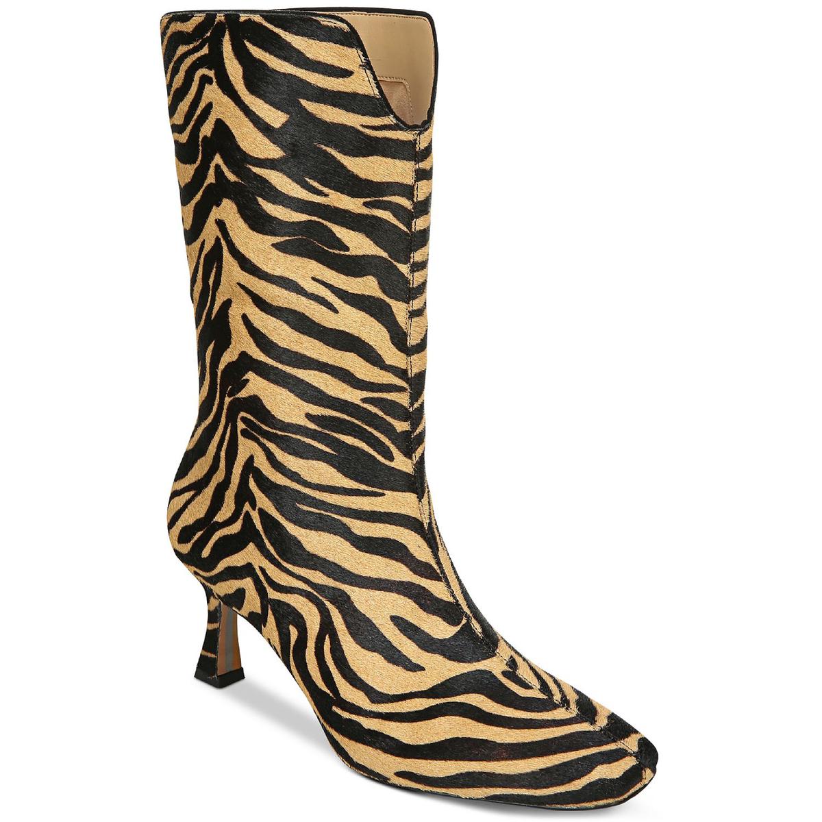 Lolita gepolsterte Innensohle quadratische Zehe Mid-Kalb Stiefel