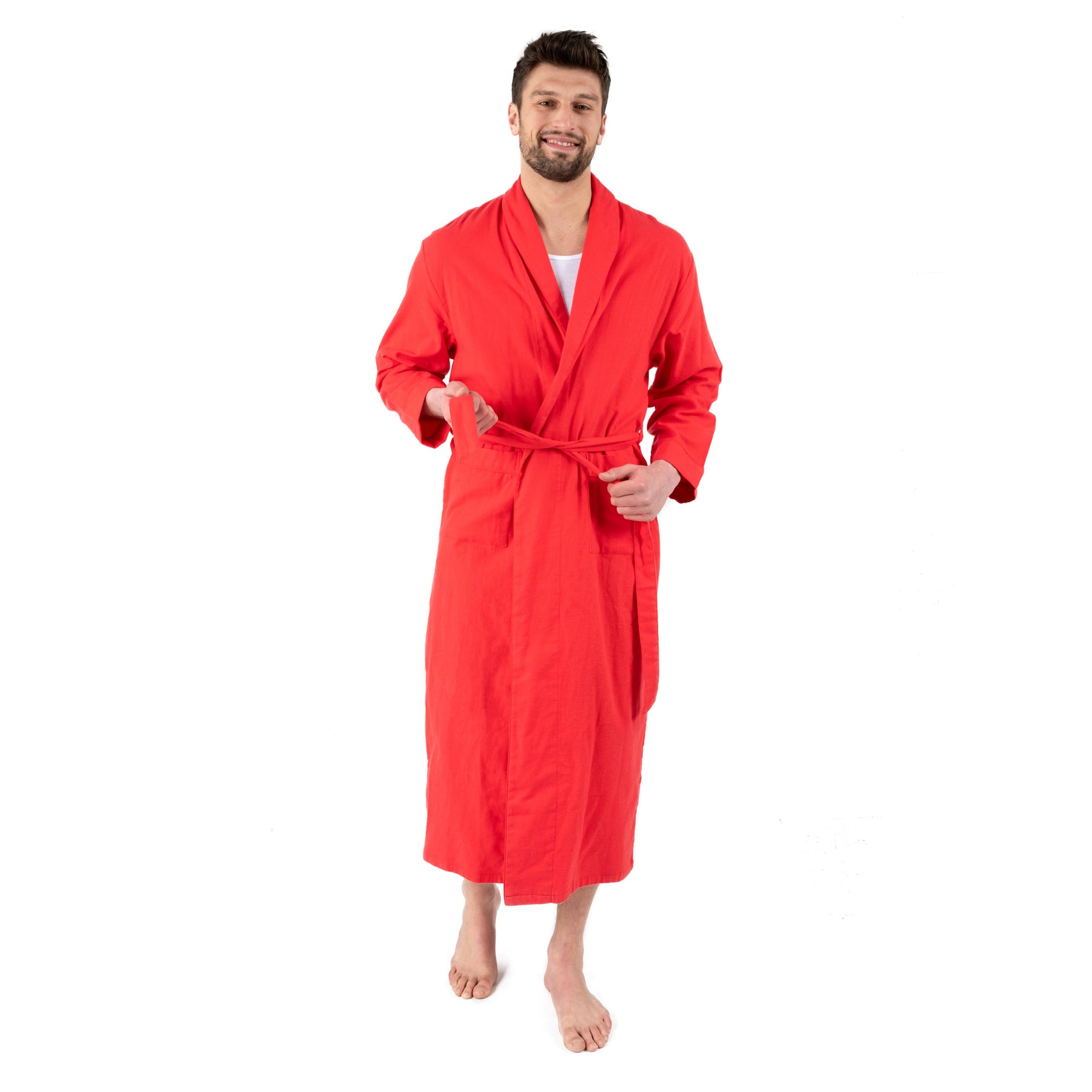 Herren Flanell Bademantel