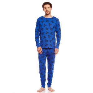 Herren zwei Stück Baumwolle Pyjama Schädel